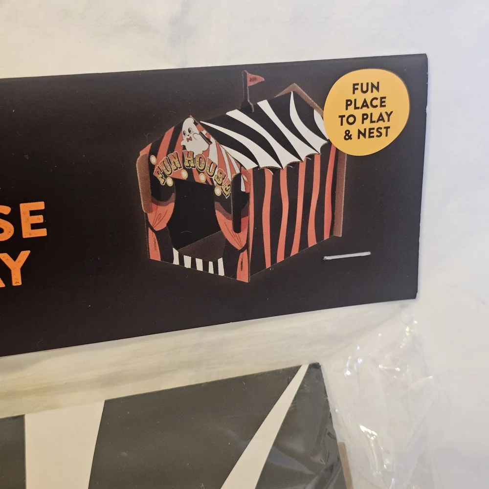 Fun House Hideaway with Willow Balls - Black and Orange